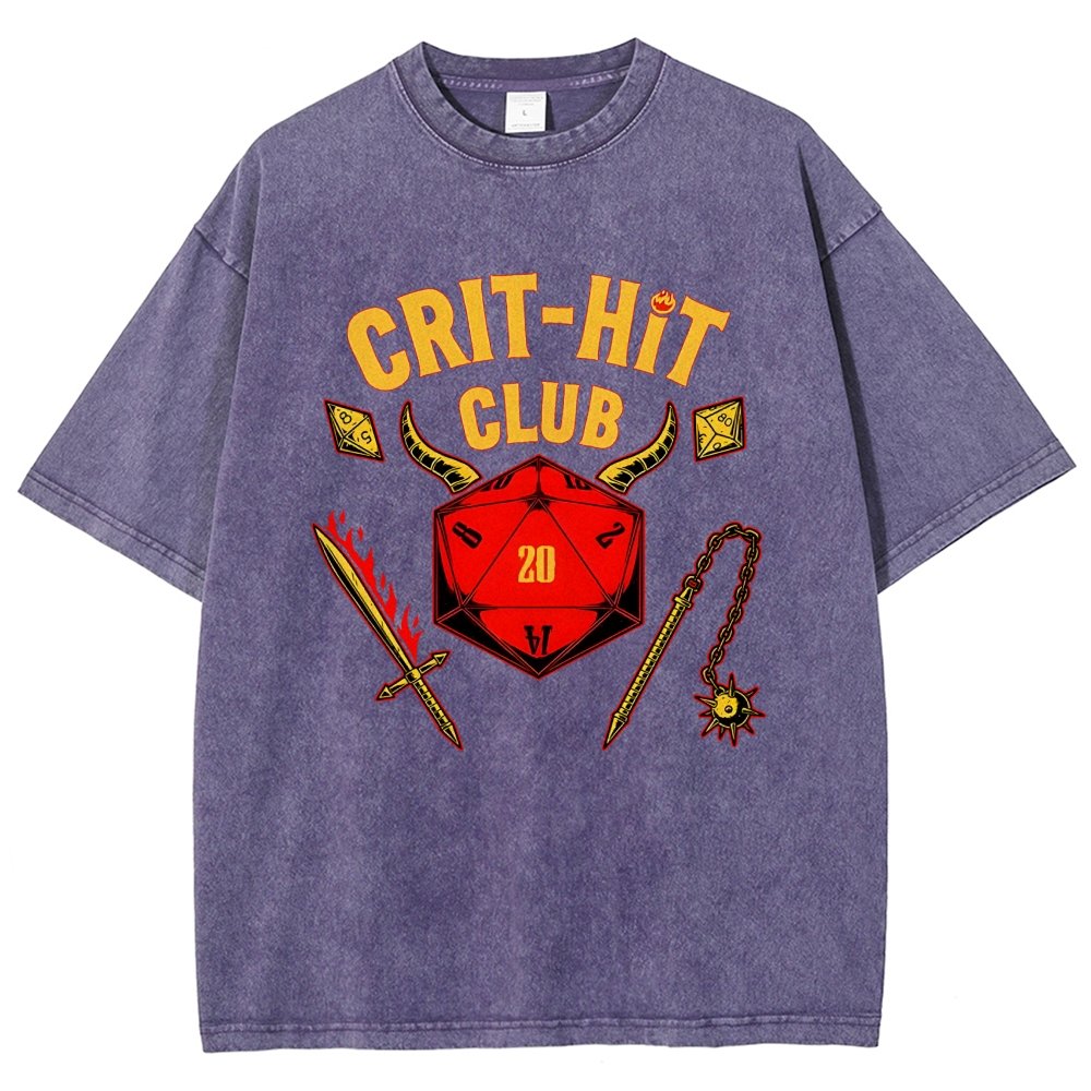 Crit-Hit Club Vintage Distressed T-shirt