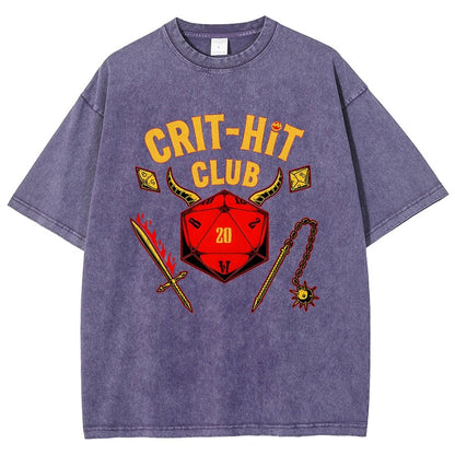 Crit-Hit Club Vintage Distressed T-shirt