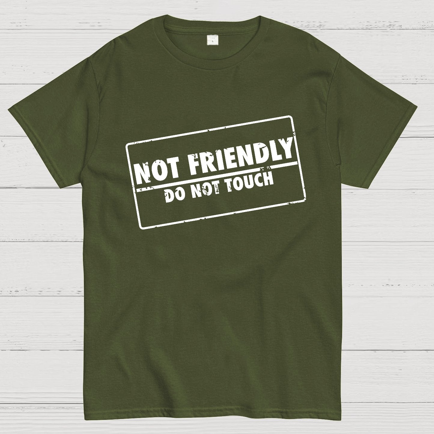 Not Friendly Stamp Geeky T-Shirt