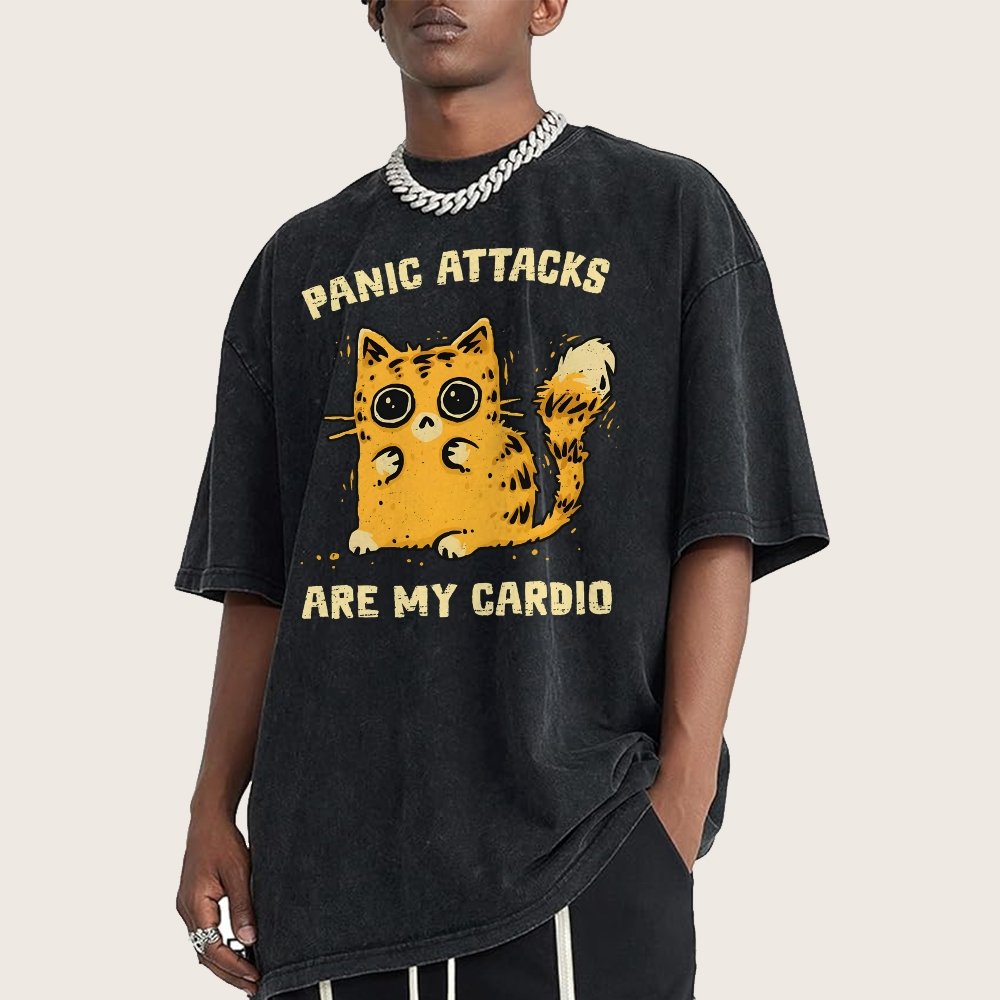 Panic Attacks Are My Cardio Vintage Distressed T-shirt