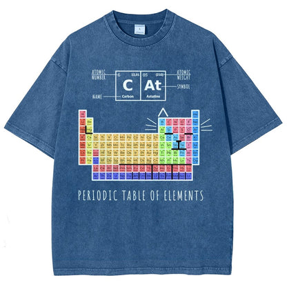 Periodic Table Of Cats Vintage Distressed T-shirt