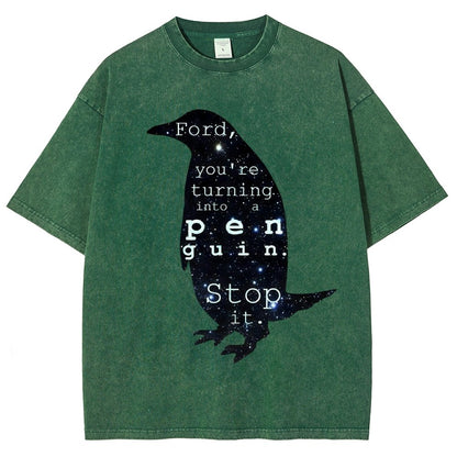 Ford, you’re turning into a penguin. Stop it Vintage Distressed T-shirt