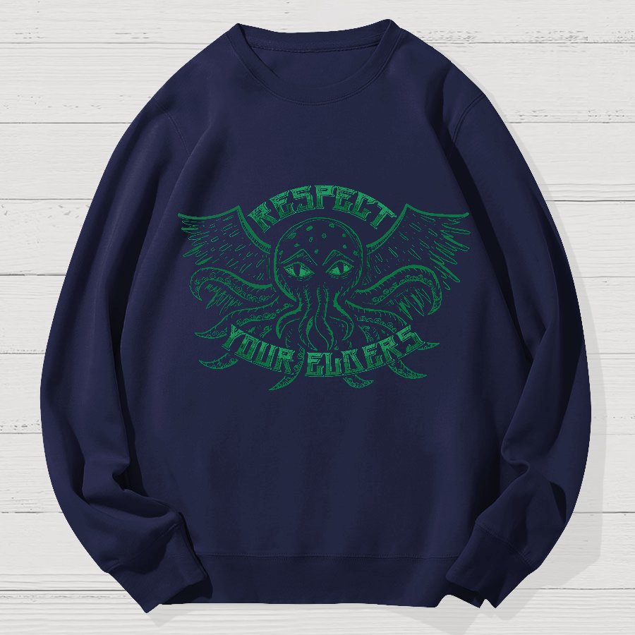 Respect Your Elder Gods Geek Cotton Sweatshirt