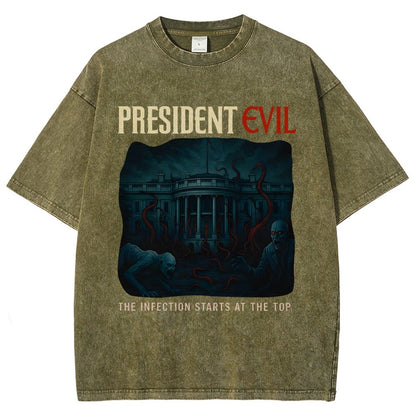 President Evil Vintage Distressed T-shirt