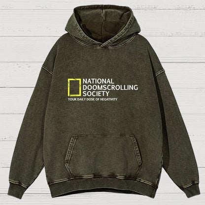 National Doomscrolling Society Vintage Distressed Hoodie