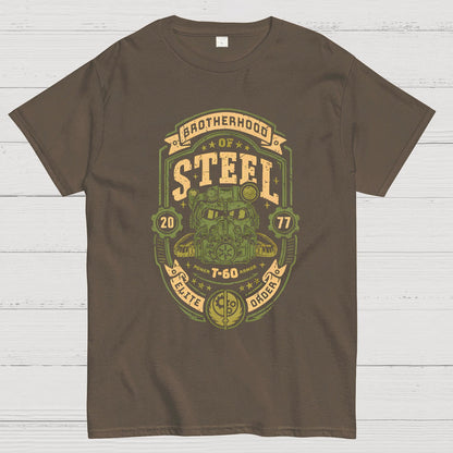 Knight of Steel T-60 distressed.png Geeky T-Shirt