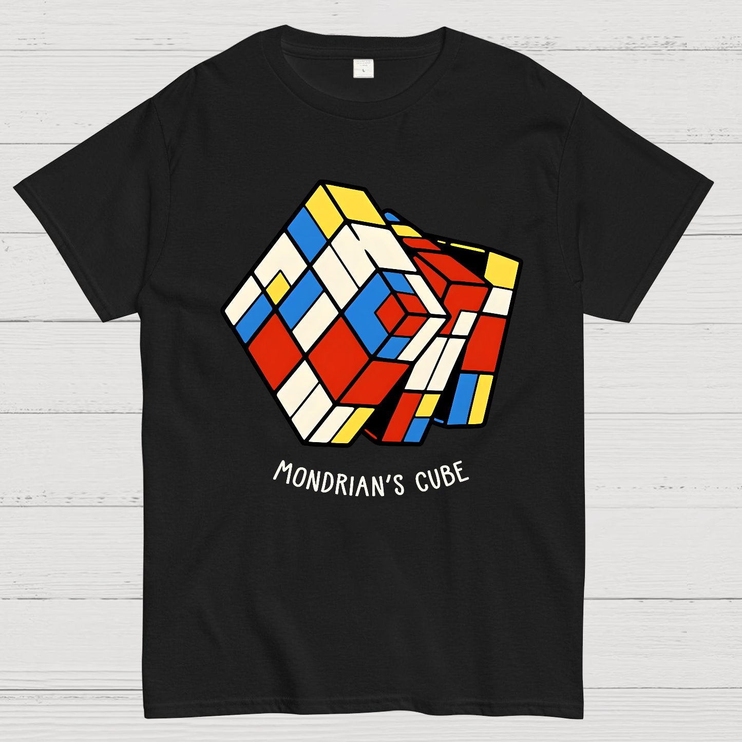 The Mondrian Rubik Cube Geek T-Shirt