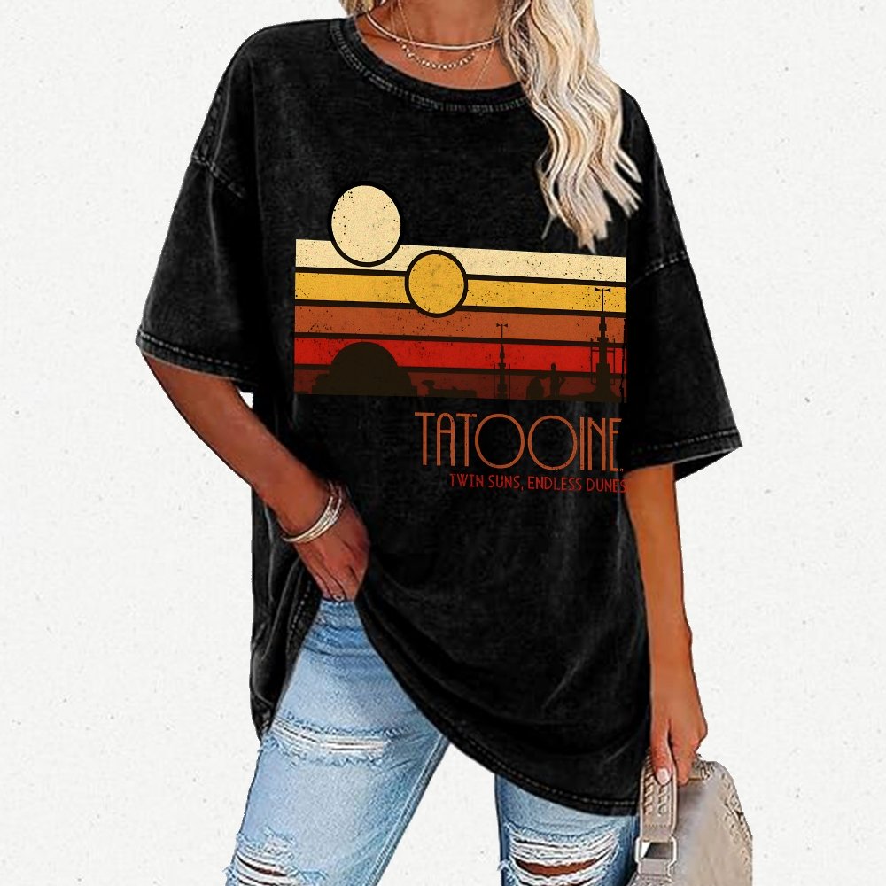 Dual Suns, Limitless Dunes Vintage Distressed T-shirt