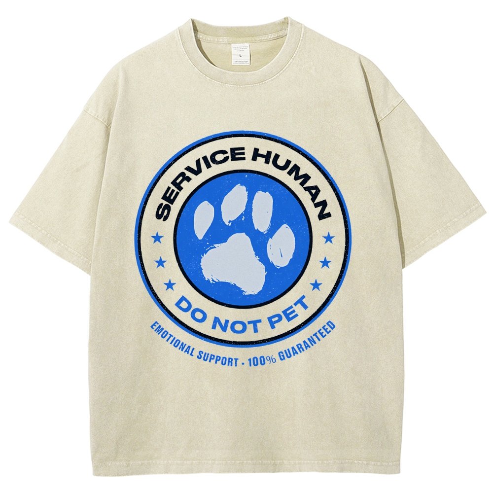 Service Human Do Not Pet Vintage Distressed T-shirt
