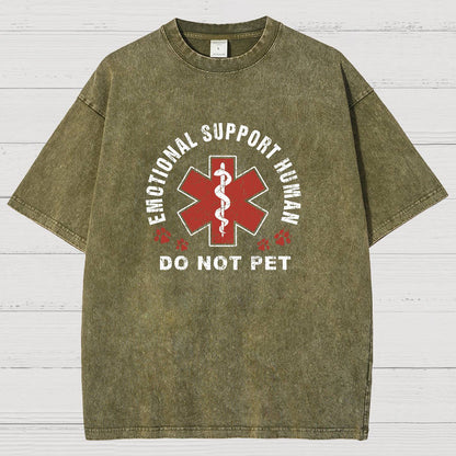 Emotional Support Human Vintage Distressed T-shirt