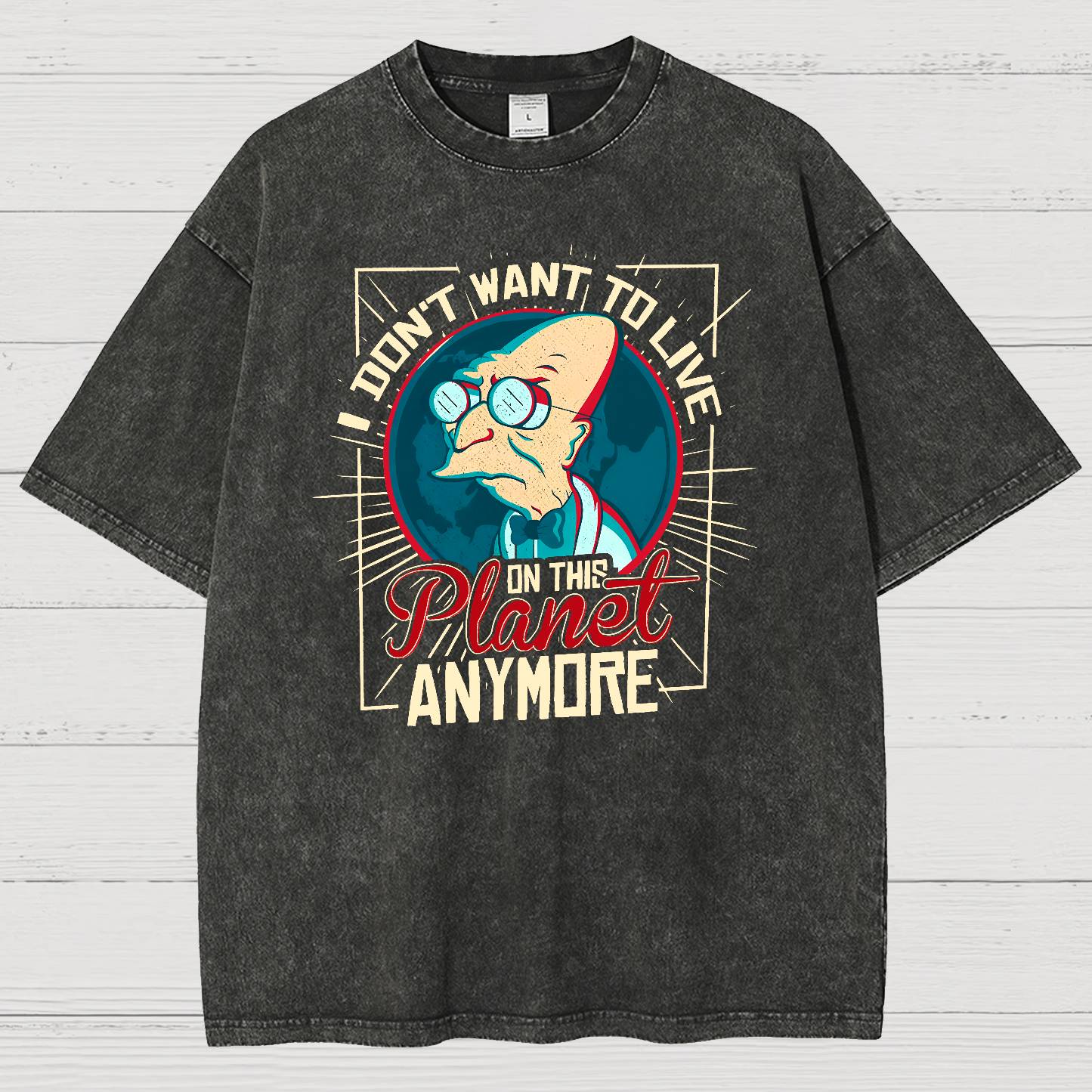 I Don't Want To Live Here Vintage Distressed T-shirt