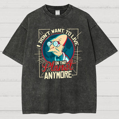 I Don't Want To Live Here Vintage Distressed T-shirt