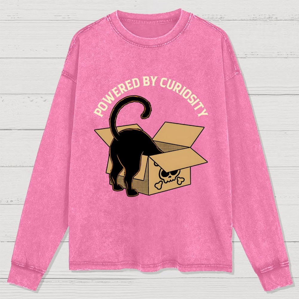Powered By Curiosity Washed Long Sleeve Tee