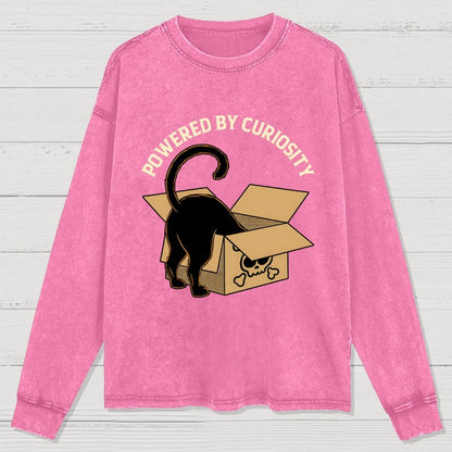 Powered By Curiosity Washed Long Sleeve Tee