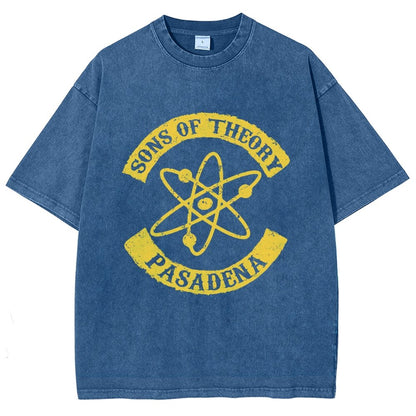 SONS OF THEORY Big Bang Humor Vintage Distressed T-shirt