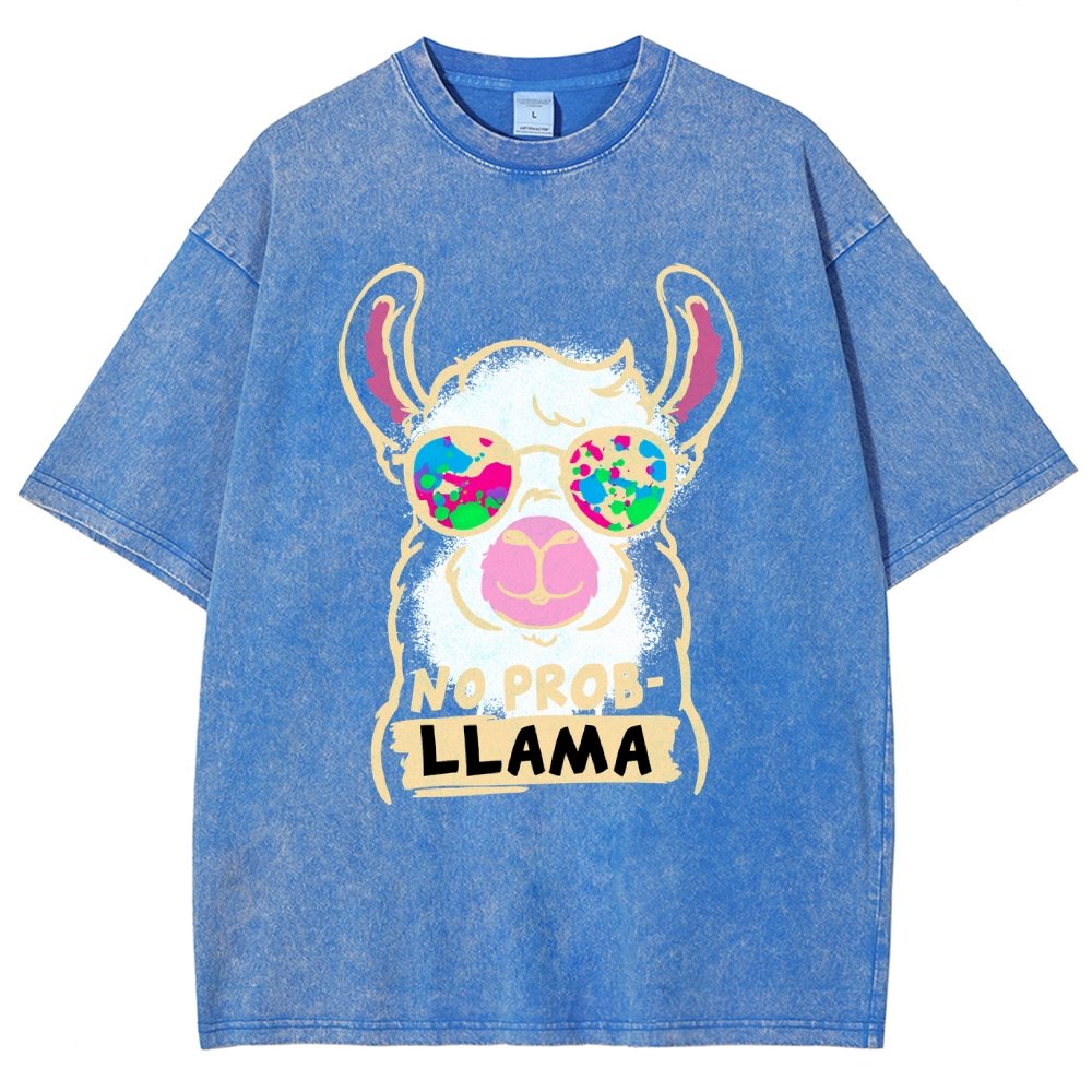 No probllama Vintage Distressed T-shirt