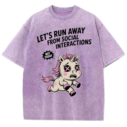 Let's Run Away Vintage Distressed T-shirt