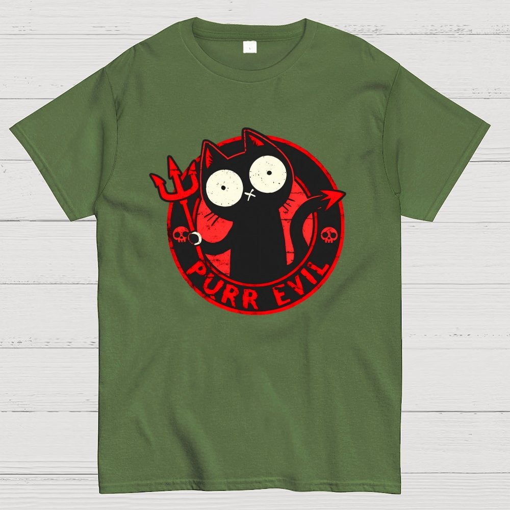 Purr Evil Cat Geek T-Shirt