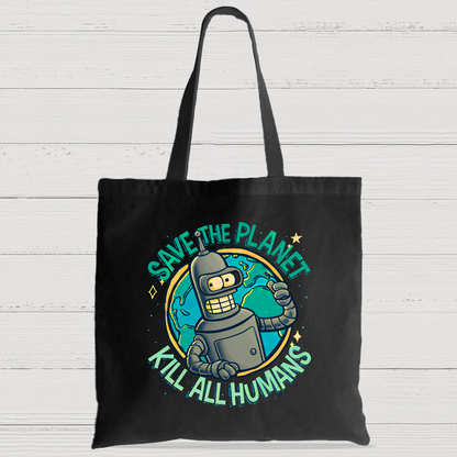 Save The Planet Kill All Humans Casual Classic Canvas Bag