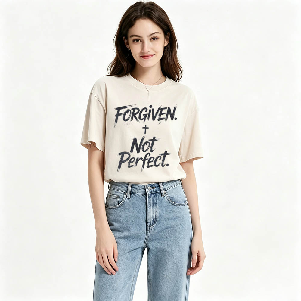 Forgiven Not Perfect Christian T-Shirt Vintage Washed Tee