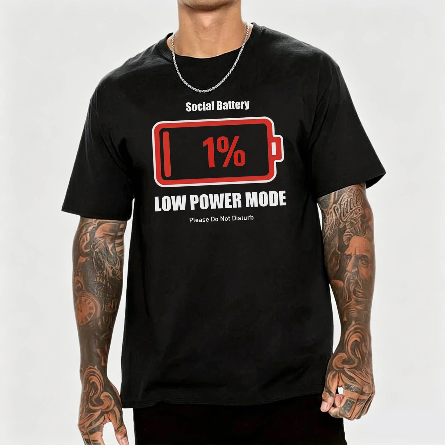 Social Battery 1% Low Power Mode T-Shirt