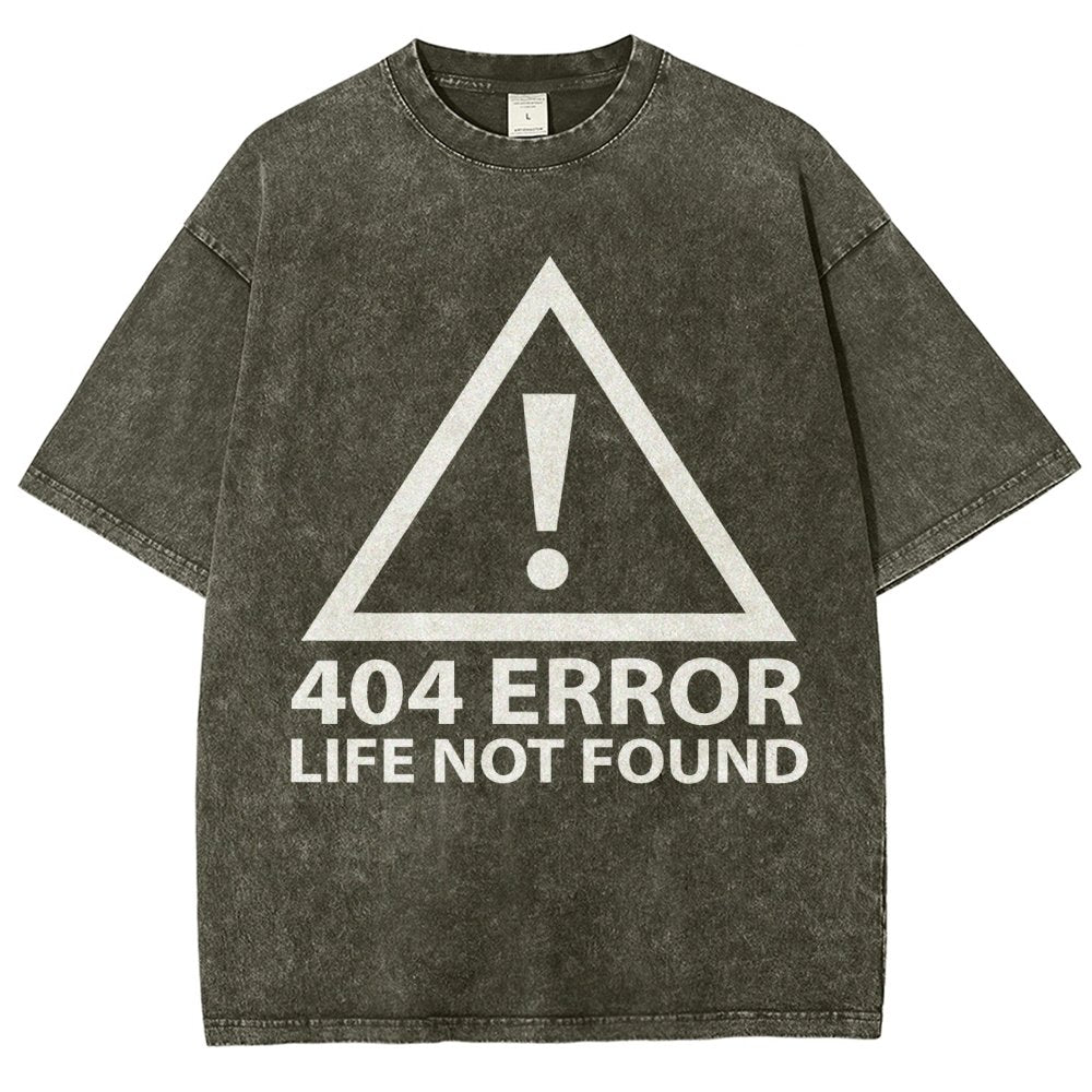 404 Error Life Not Found Vintage Distressed T-shirt
