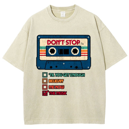 Dont Stop The Music Vintage Distressed T-shirt