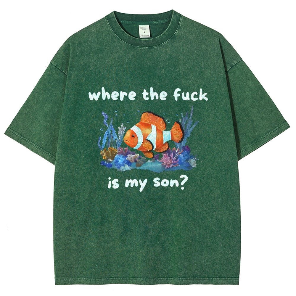 Where The F*ck Is My Son Vintage Distressed T-shirt