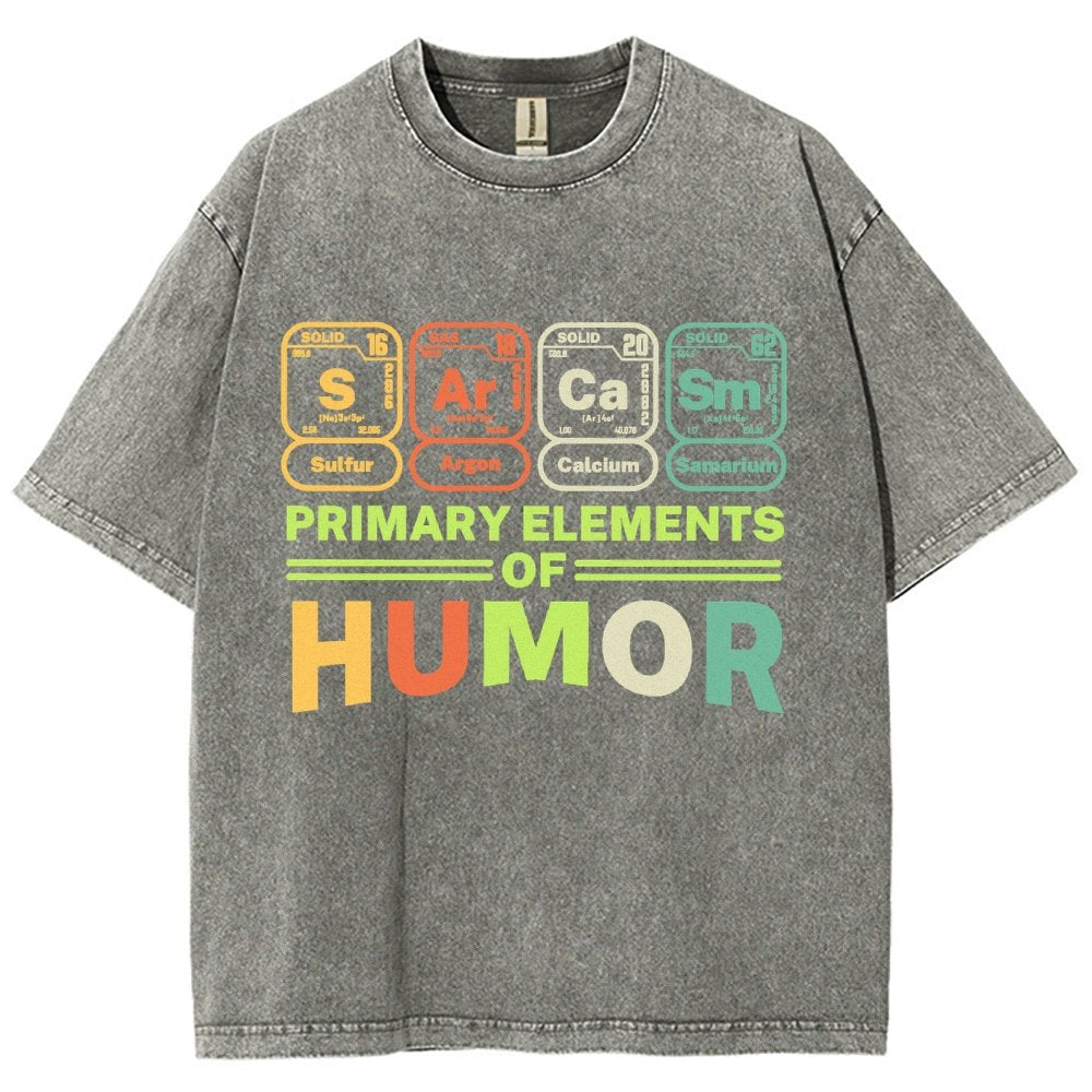 Primary Elements Of Humor Vintage Distressed T-shirt