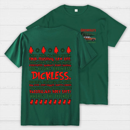 Holiday Family Christmas Front And Back Printing Geek T-Shirt