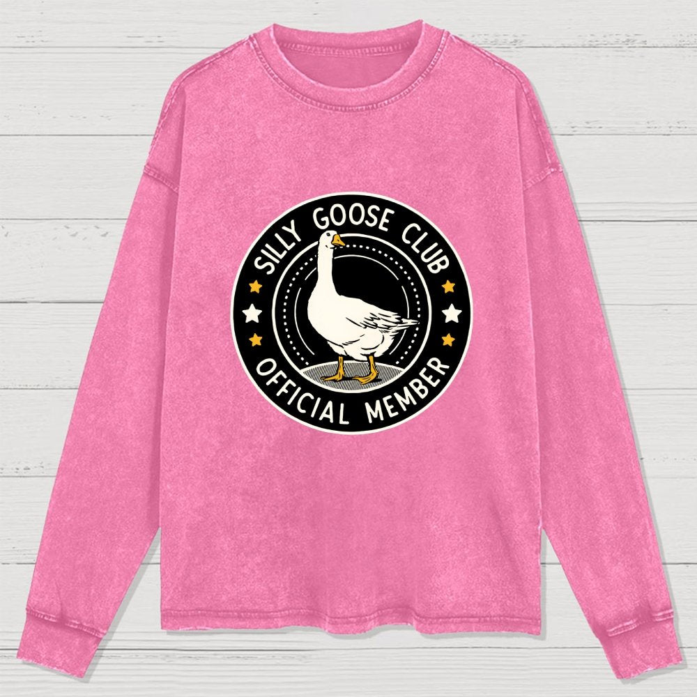 Silly Goose Club - Oficial Member Washed Long Sleeve Tee