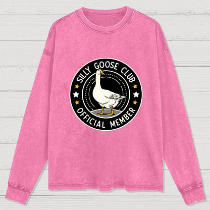 Silly Goose Club - Oficial Member Washed Long Sleeve Tee