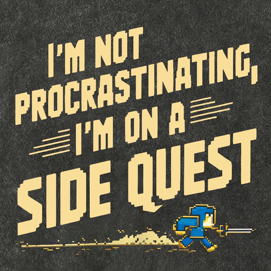 I'm Not Procrastinating, I'm on a Side Quest Vintage Distressed T-shirt
