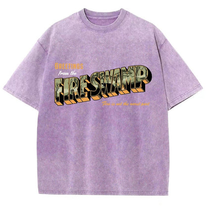Greetings From The Mystic Swamp Vintage Distressed T-shirt