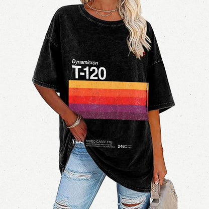 VHS T-120 Vintage Video Tape Retro Graphic Vintage Distressed T-shirt