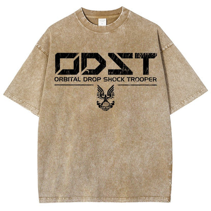 Military White Vintage Vintage Distressed T-shirt