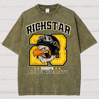 Rich Star Graphic Print Vintage Distressed T-shirt