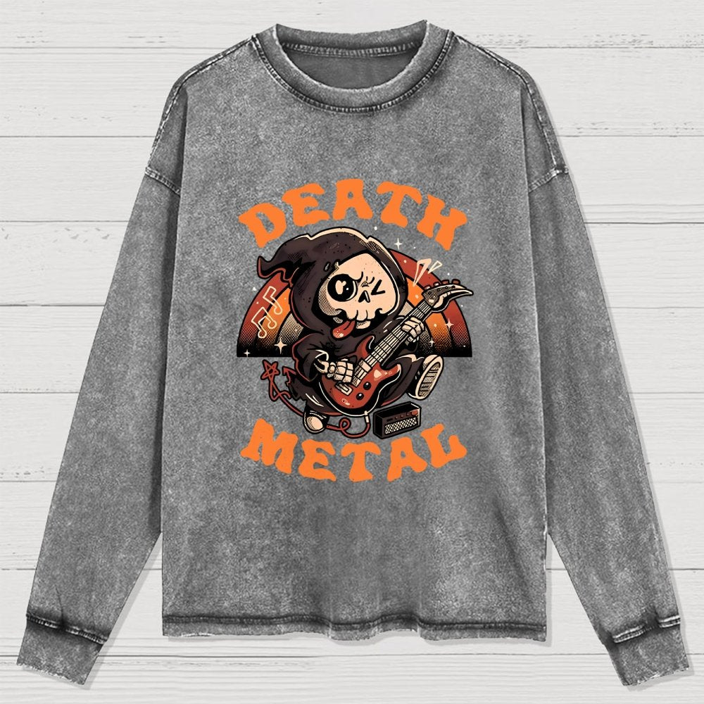 Death Metal Reaper Washed Long Sleeve Tee