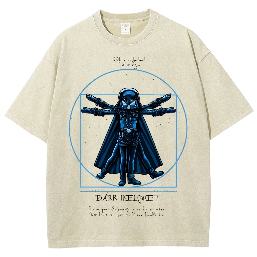 Vitruvian Helmet Vintage Distressed T-shirt