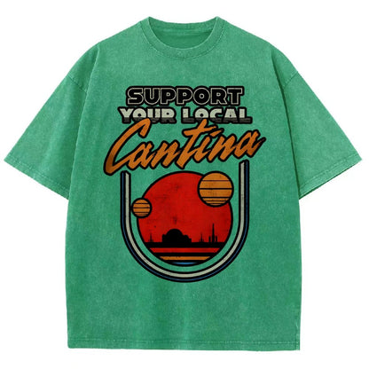 Support Your Local Hangout Vintage Distressed T-shirt