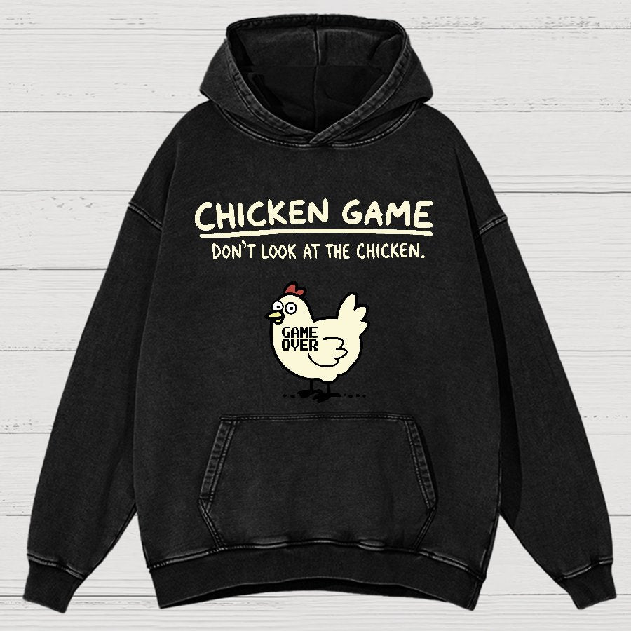 Chicken Game Vintage Distressed Hoodie