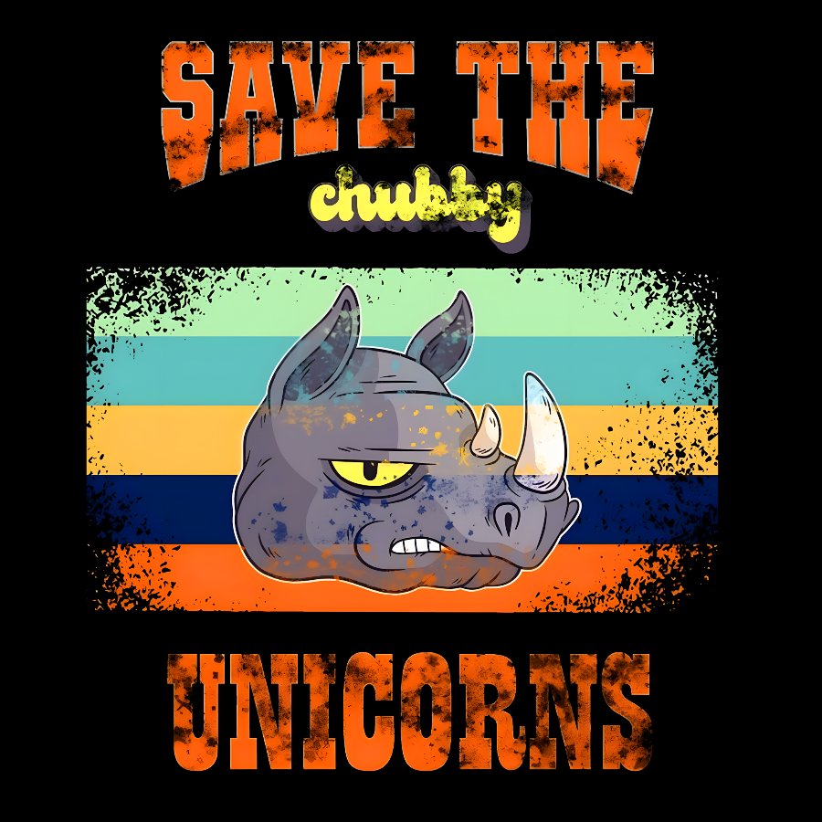 Save the Chubby Unicorns Geek T-Shirt