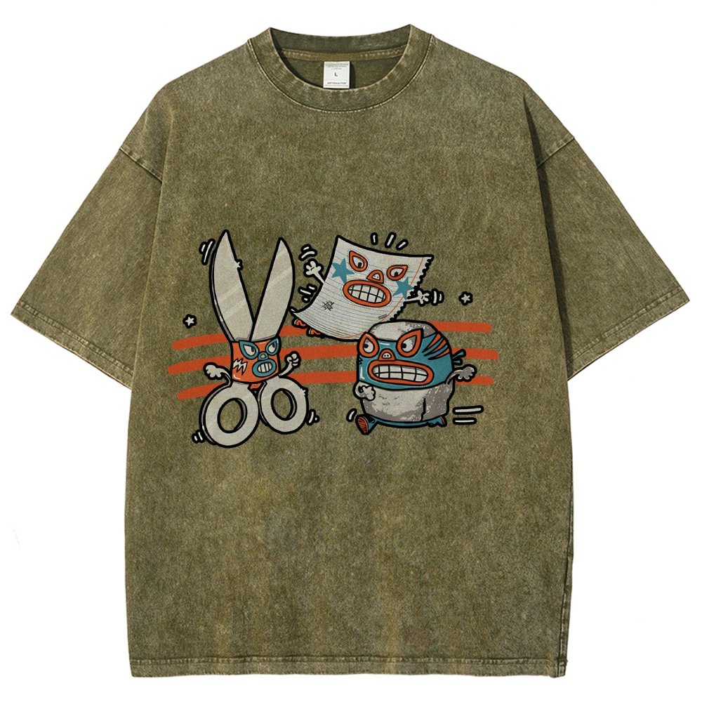 Rock Paper Scissor Vintage Distressed T-shirt