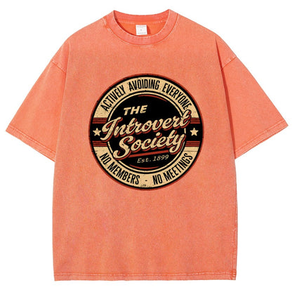 The Introvert Society Vintage Distressed T-shirt