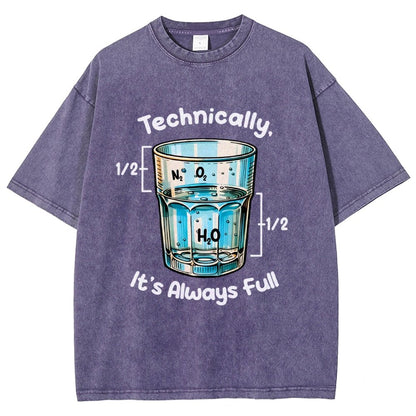 Technically The Glass Is Full Science Vintage Distressed T-shirt