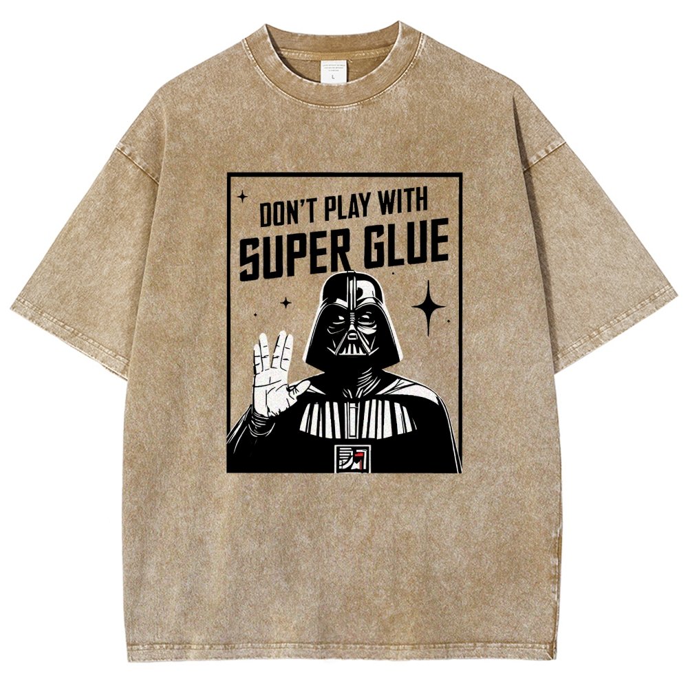 City Safety Tip Keep away from super glue Vintage Distressed T-shirt