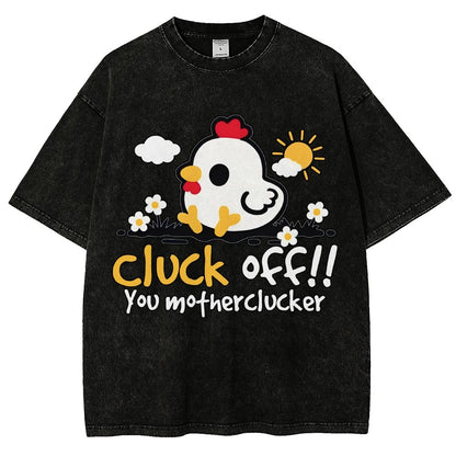 Cluck off Vintage Distressed T-shirt