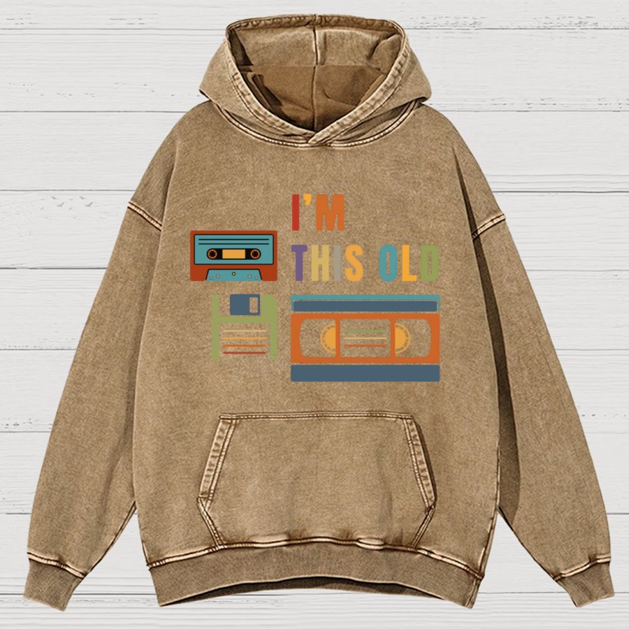 Im This Old Vintage Nerd Vintage Distressed Hoodie