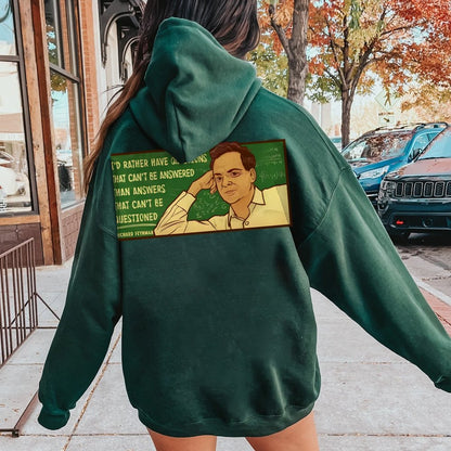 Feynman Science Printed Back Cotton Hoodie
