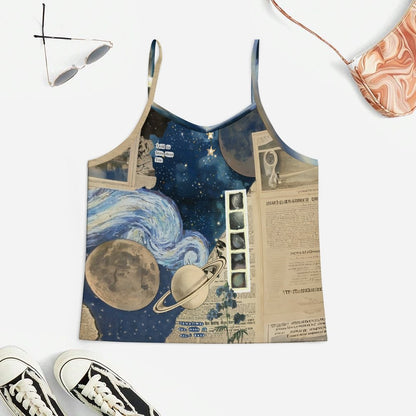 Across The Ocean And Stars Women's Geek Suspender Cami Set